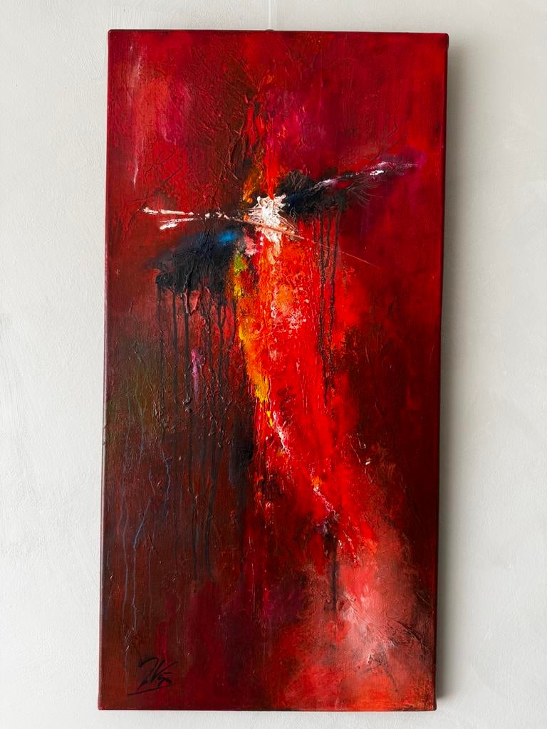 Prachtig abstract schilderij 80 x 40 cm, Ophalen of Verzenden