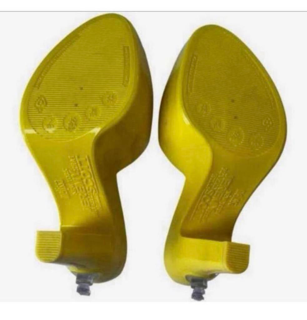 Jeremy Scott x Melissa Opblaasbare Gele hakken pumps 38, Pumps, Geel, Ophalen of Verzenden, Zo goed als nieuw