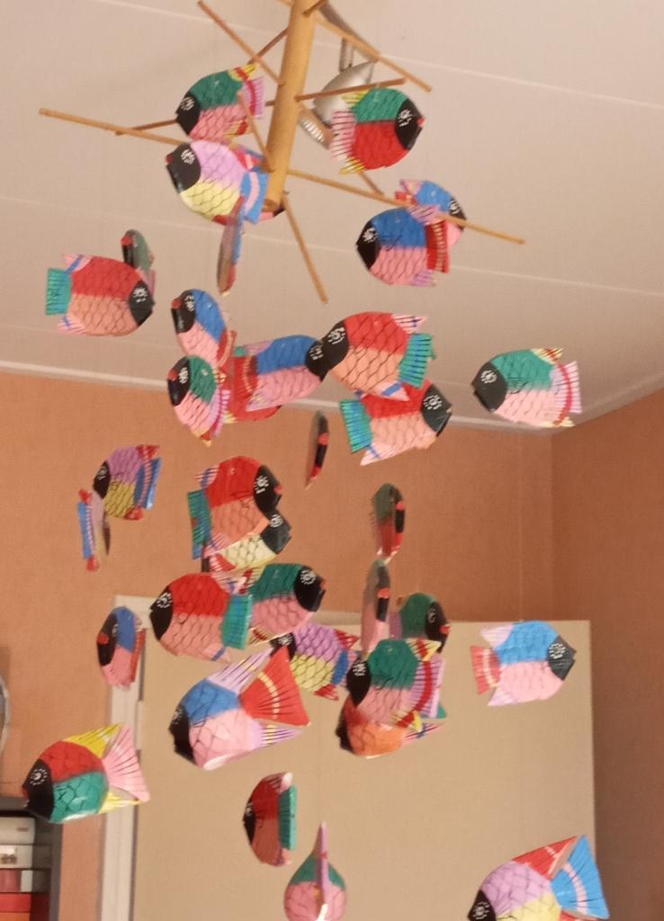 Mobilé met visjes, Kinderen en Baby's, Kinderkamer | Inrichting en Decoratie, Ophalen, Zo goed als nieuw, Wanddecoratie
