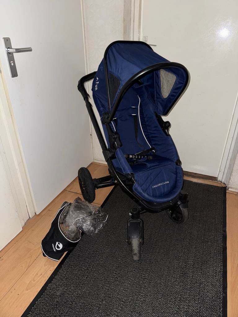 X-Adventure X-Fun Kinderwagen - Blauw, Kinderen en Baby's, Kinderwagens en Combinaties, Gebruikt, Verstelbare duwstang, Ophalen