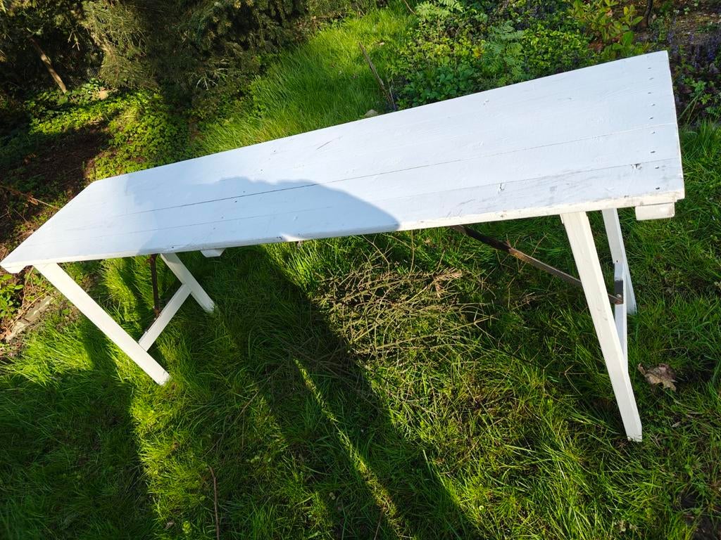 Klaptafel 200x50, Ophalen, Gebruikt, Rechthoekig, Hout