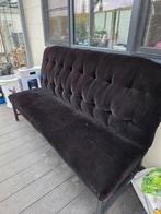 Zwarte Velvet diner bank, Ophalen of Verzenden