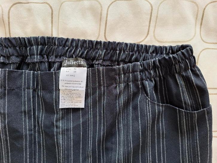 Nieuw blauwe broek grijze streep - elastiek in taille -Mt 52, Kleding | Dames, Grote Maten, Nieuw, Broek of Spijkerbroek, Blauw