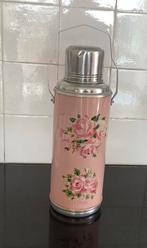 Roze thermoskan met bloemen Deer Brand, Huis en Inrichting, Ophalen of Verzenden, Gebruikt