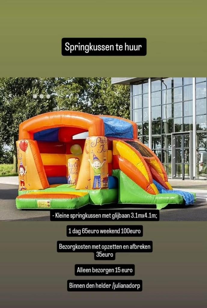 Springkussen te huur, Ophalen, Gebruikt