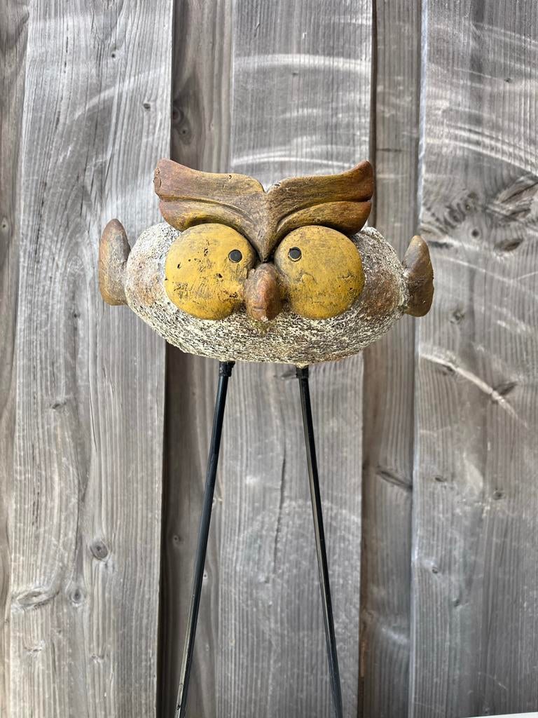 Decoratieve vogel drinkbak - Uil op pootjes, Tuin en Terras, Ophalen of Verzenden, Nieuw