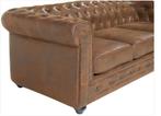 Gratis Chesterfield cognac of roodbruin kleur gezocht, Huis en Inrichting, Banken | Bankstellen, Ophalen, Zo goed als nieuw, 75 tot 100 cm