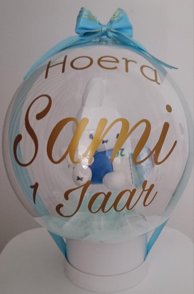 Luxe Bobo ballon met Nijntje knuffel - Gepersonaliseerd, Ophalen of Verzenden