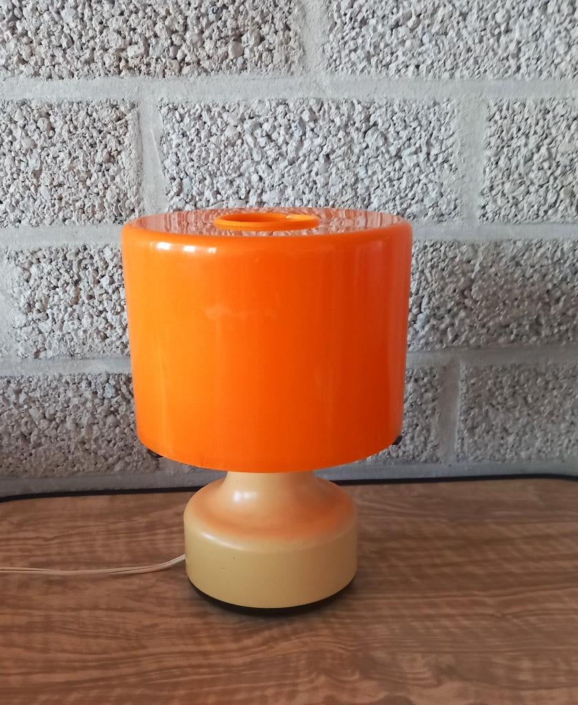Space Age Plastic Tafel lampje Retro  Vintage, Huis en Inrichting, Kunststof, Gebruikt, Ophalen of Verzenden, Space Age  Retro