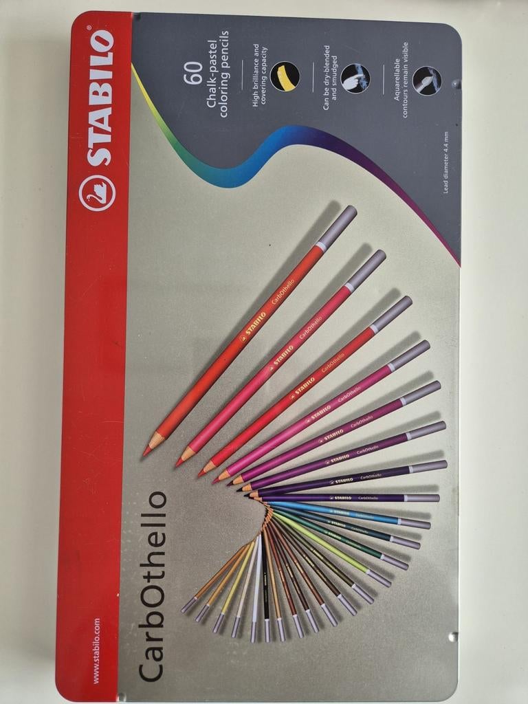 Stabilo Carbothello pastelpotloden - 60 kleuren, Hobby en Vrije tijd, Tekenen, Zo goed als nieuw, Potlood of Stift, Ophalen of Verzenden