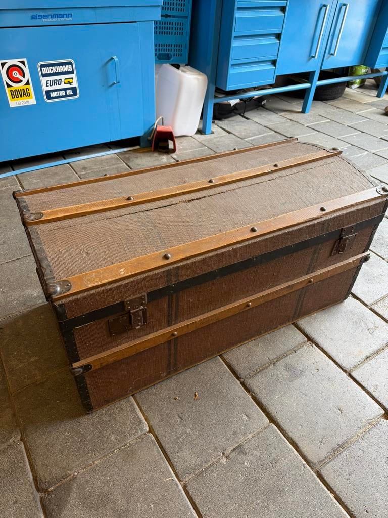 Grote en kleine schatkist deken kist verkleed kist, Ophalen, Zo goed als nieuw, Grenenhout, Minder dan 50 cm