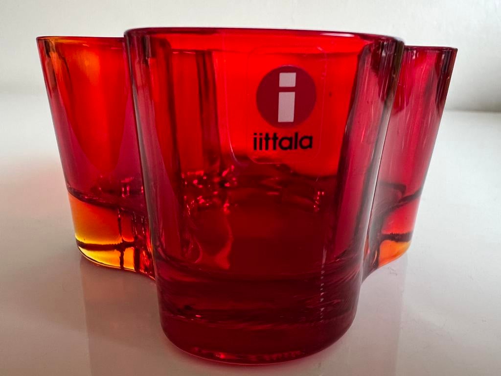 Iittala Alvar Aalto Schaal ‘Votive’ Rood Red Punainen, Overige materialen, Ophalen of Verzenden, Zo goed als nieuw, Minder dan 25 cm