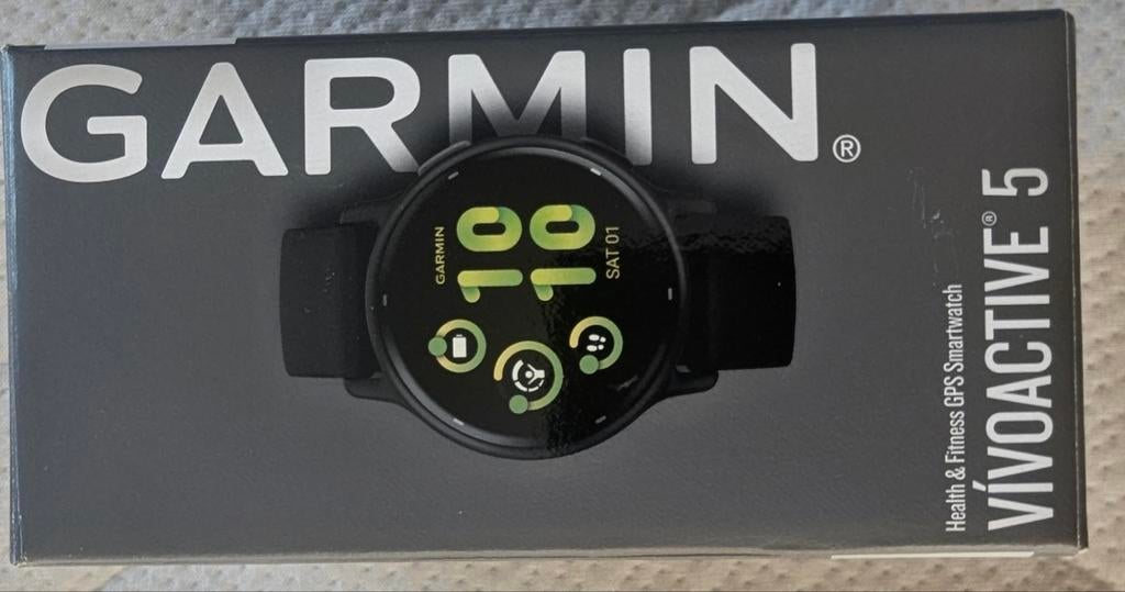 Garmin Vivoactive 5 GPS Smartwatch - Zo goed als nieuw, GPS, Zwart, Garmin, Ophalen of Verzenden