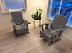 2 Grijze rookstoelen (set), Huis en Inrichting, Stoelen, Ophalen, Gebruikt, Twee, Grijs