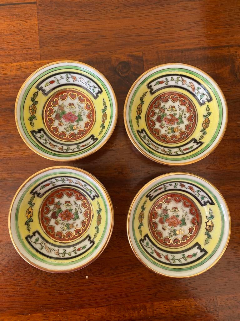 Vintage Chinese sausbordjes, Ophalen of Verzenden