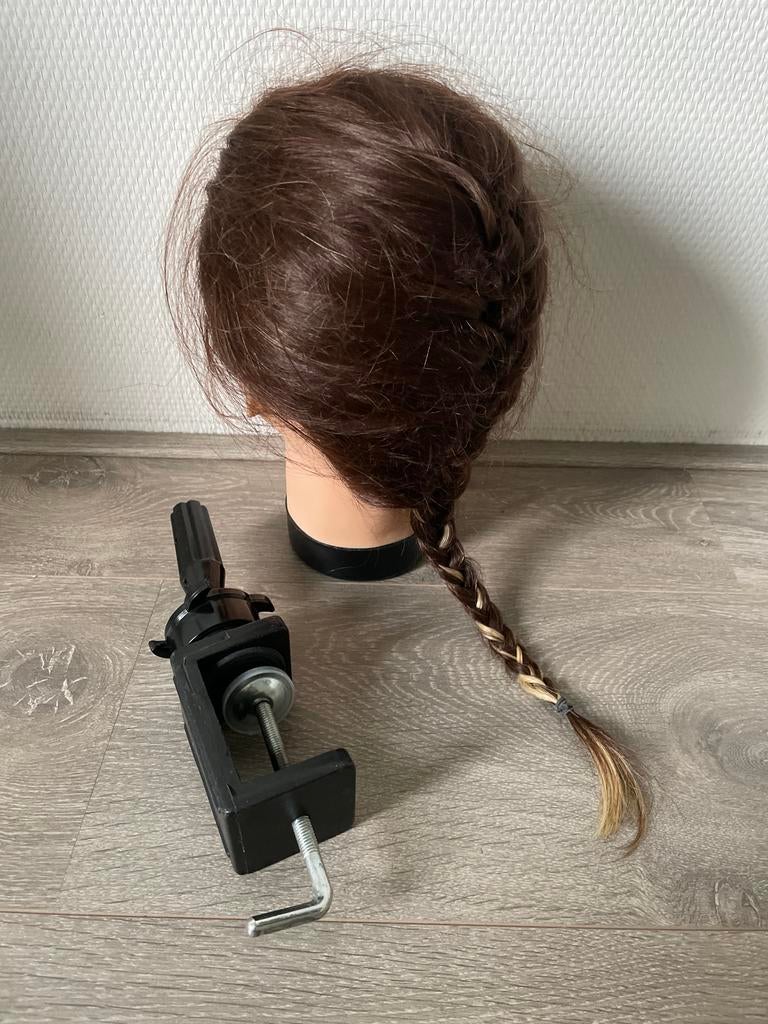 Oefenhoofd kappersopleiding, Sieraden, Tassen en Uiterlijk, Uiterlijk | Haarverzorging, Ophalen, Gebruikt, Overige typen