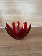 Vintage Rode Glazen Fruitschaal / Decoratieve Schaal, Ophalen of Verzenden