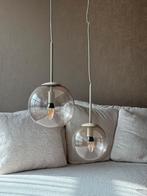 Bolia Orb Hanglamp Ø15 cm + Ø20 cm Matgrijs gelakt ijzer, Ophalen, 50 tot 75 cm, Zo goed als nieuw, Glas