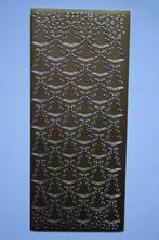 8 st. Sierstickers kerstboompjes goudkleur 8643, Ophalen of Verzenden, Nieuw, Kerst, Overige typen