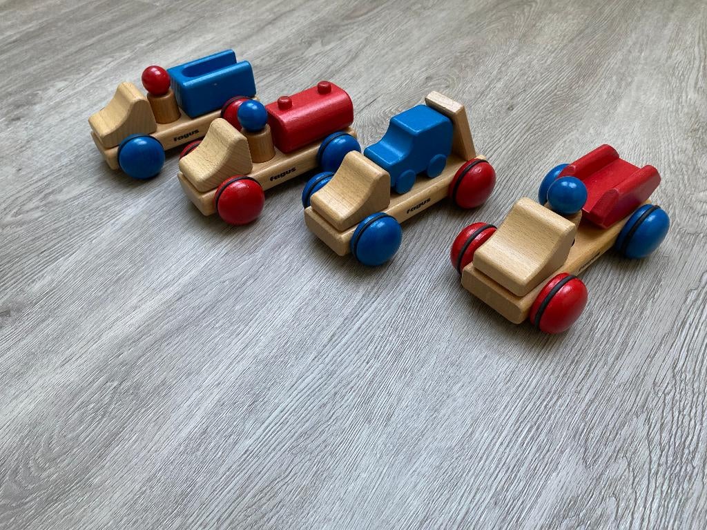 Fagus auto's, Kinderen en Baby's, Speelgoed | Houten speelgoed, Ophalen of Verzenden, Zo goed als nieuw