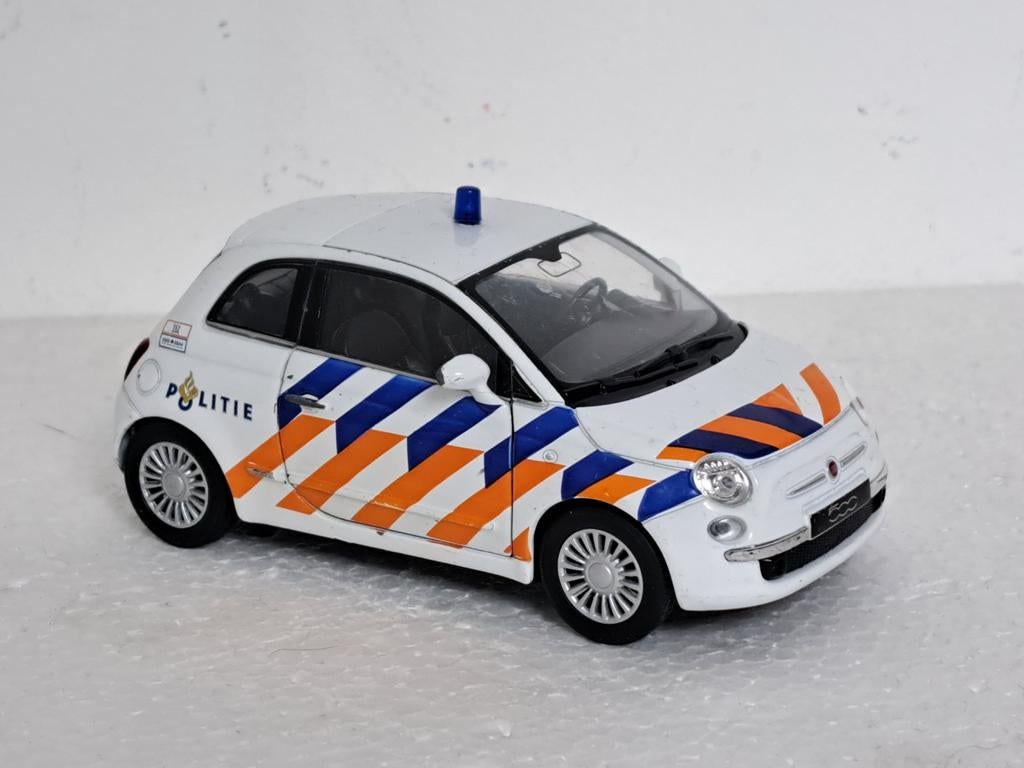 Fiat 500 NL Politie 1/32 Welly, Ophalen of Verzenden, Gebruikt, Auto, Overige merken