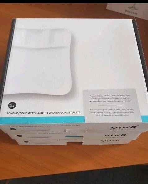 8 ah vivo villeroy en boch porselein borden fondue gourmet, Nieuw, Ophalen of Verzenden, Bord(en), Effen