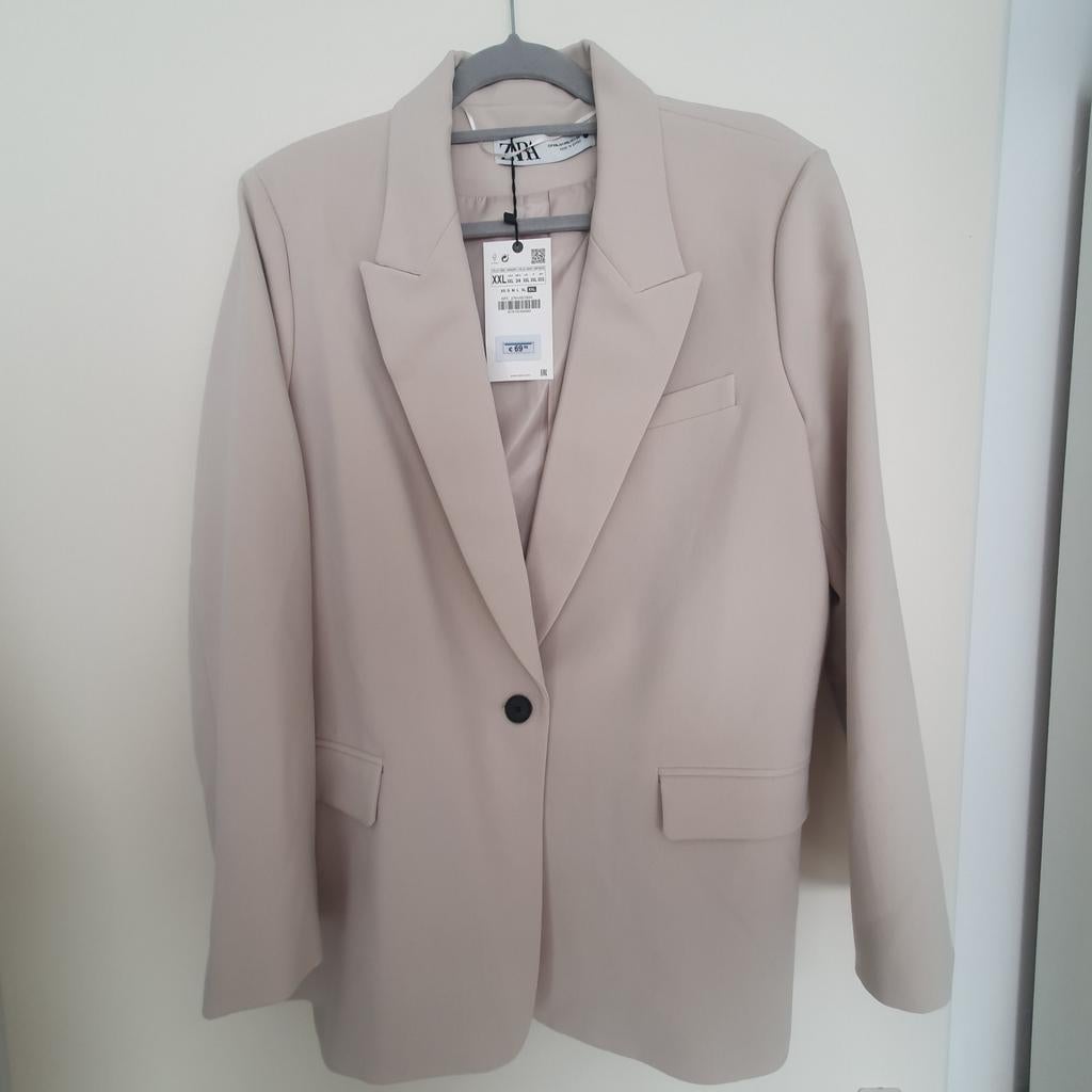 Zara blazer beige maat XXL, Kleding | Dames, Ophalen of Verzenden