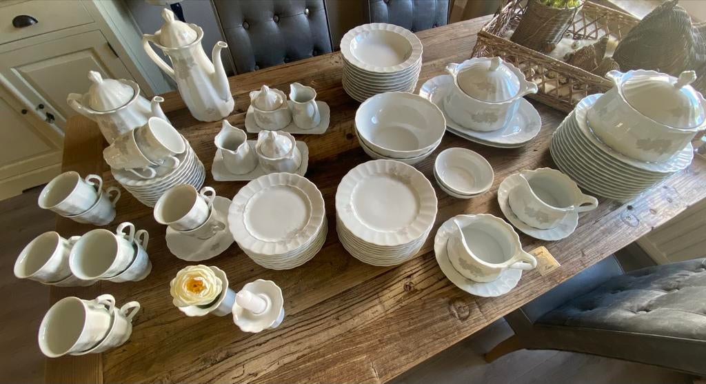 Compleet 12 delig  koffie- en eetservies Eschenbach, Ophalen, Zo goed als nieuw, Overige stijlen, Porselein
