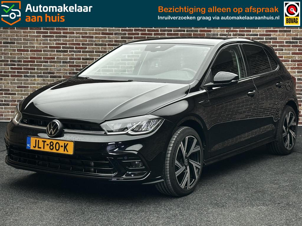 Volkswagen Polo 1.0 TSI R-Line Virtual Camera Keyless Navi D, Stof, Gebruikt, 95 pk, Zwart