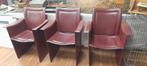 3 x bordeaux rode design fauteuils., Ophalen, Gebruikt, Nvt, Nvt