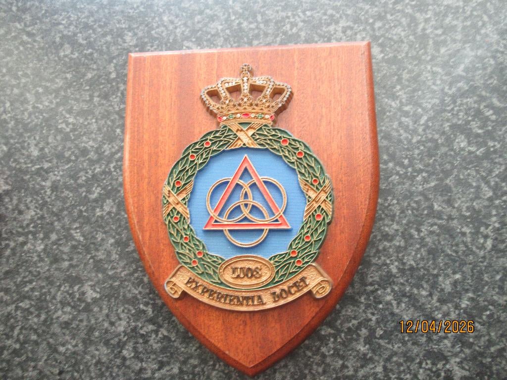 HOUTEN WAPEN -SCHILD-  EMBLEEM MARECHAUSSEE -LUOS, Verzamelen, Militaria | Algemeen, Ophalen of Verzenden, Marechaussee, Nederland
