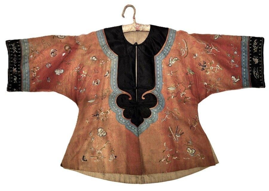 1015. Zijden jas - Qing-dynastie, China, ca. 1880, Antiek en Kunst, Ophalen of Verzenden