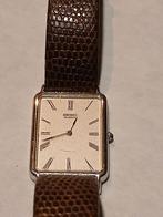 Zeldzame Seiko Tank! Herenhorloge met leren bandje, Ophalen of Verzenden