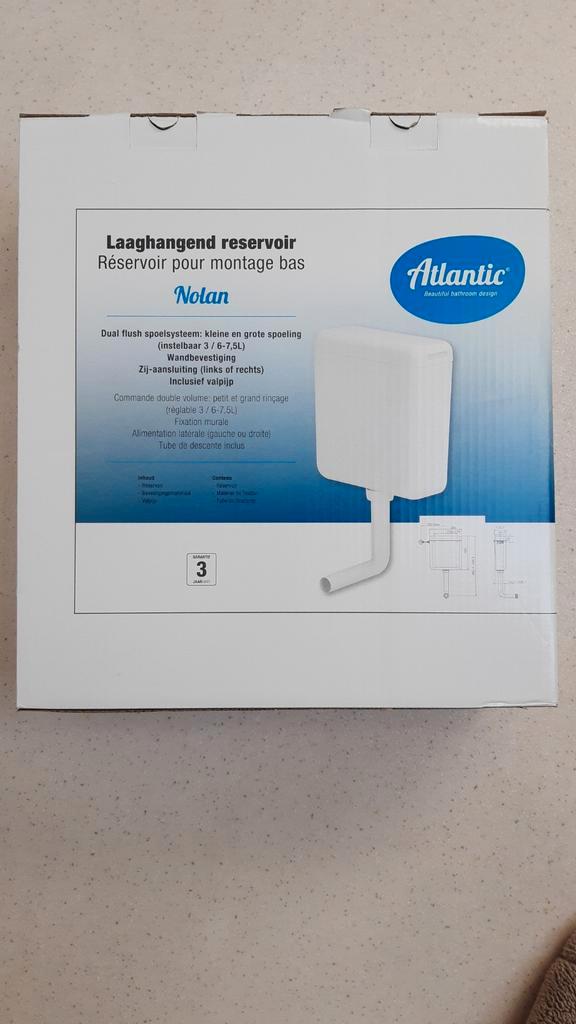 Nolan Laaghangend reservoir toilet met dual flush, Doe-het-zelf en Verbouw, Sanitair, Nieuw, Toilet, Ophalen of Verzenden
