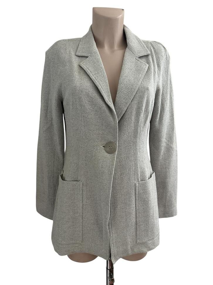 ML Collections blazer L, Kleding | Dames, Jasjes, Kostuums en Pakken, Zo goed als nieuw, Grijs, Ophalen of Verzenden