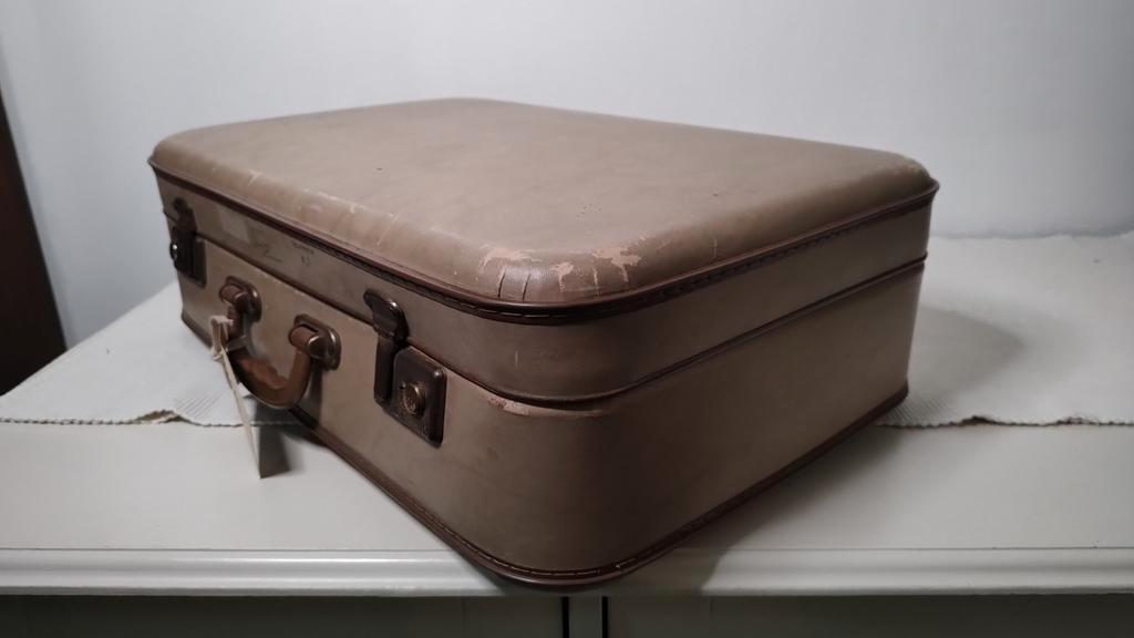 K594 VINTAGE koffer LEJAN, Amsterdam jaren 50 in goede staat, Gebruikt, 50 tot 60 cm, Ophalen of Verzenden, 35 tot 45 cm