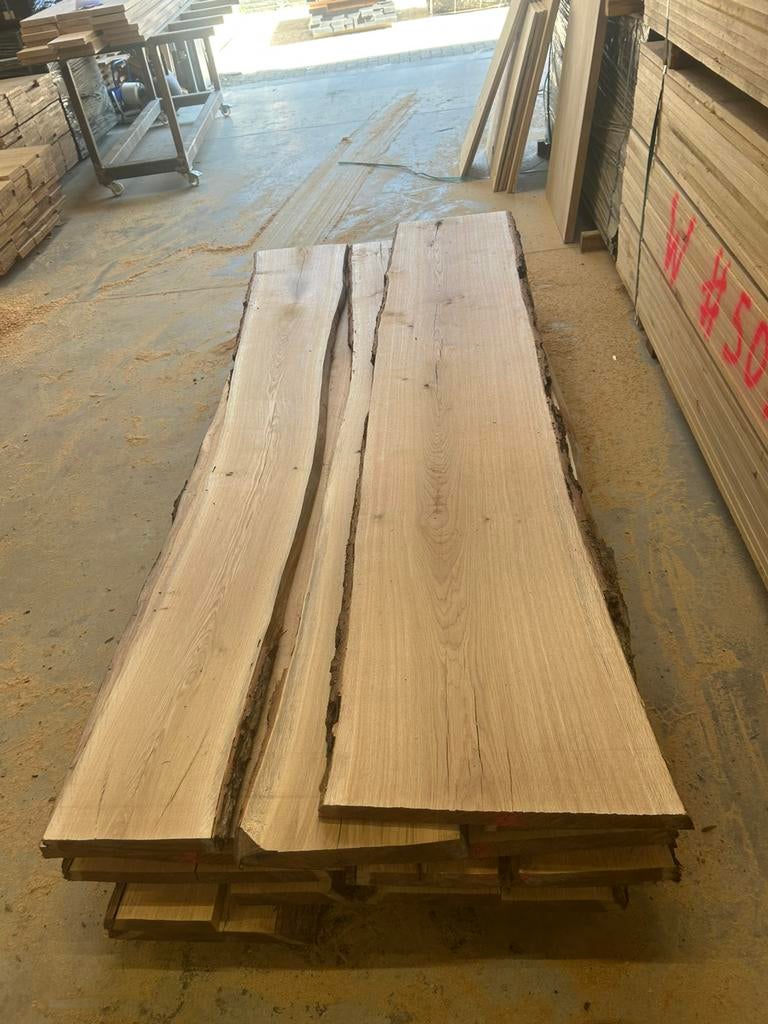 Eiken boomstamdelen schaaldelen geschaafd 45 mm dik., 25 tot 50 mm, Eiken, Nieuw, Ophalen of Verzenden