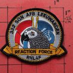 KLU LUCHTMACHT PATCH EMBLEEM 322 SQN REACTION FORCE F-16, Verzenden, Luchtmacht, Nederland, Embleem of Badge