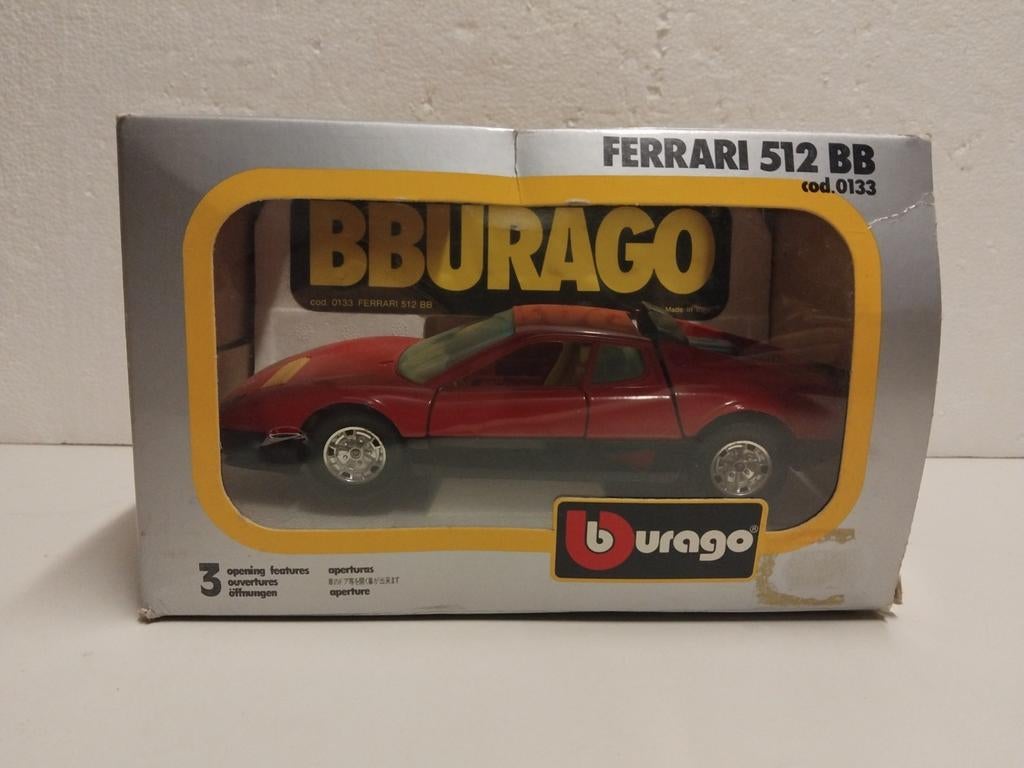 Bburago 1:24 Ferrari 512 BB Berlinetta Boxer, Ophalen of Verzenden, Zo goed als nieuw, Auto, Bburago