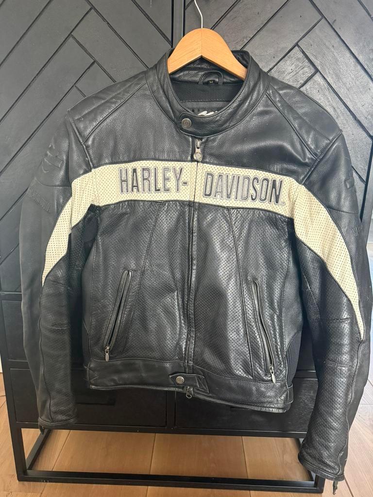 Harley davidson Motor Jas, Kleding | Heren, Ophalen, Zo goed als nieuw, Maat 46 (S) of kleiner, Zwart