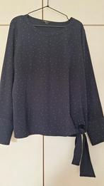 Nieuwe Opus bloes XL donkerblauw met witte stippen, Blauw, Maat 46/48 (XL) of groter, Nieuw, Ophalen of Verzenden