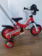 10 inch Kinderfiets Cars met zijwieltjes en duwstang, Ophalen, Zijwieltjes, Cars, Nieuw