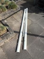 Theuma stalen opdekkozijn wit 263,5x93 met bovenlicht, Overige materialen, Gebruikt, Deurkozijn, Inclusief glas