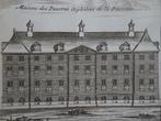 Gravures 2 armenhuis buiten en binnenplaats Amsterdam, 1720, Verzenden