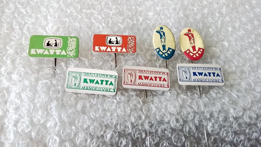 7 verschillende speldjes kwatta chocolade, Verzamelen, Ophalen of Verzenden, Zo goed als nieuw, Merk