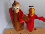 Handpoppen (Aladdin) aap en papegaai, Ophalen of Verzenden, Overige figuren, Zo goed als nieuw, Beeldje of Figuurtje