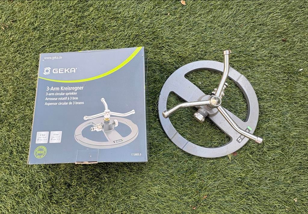 GEKA 3-Arm Cirkelsproeier, Tuin en Terras, Tuinsproeiers, Ophalen, Nieuw, Cirkelsproeier