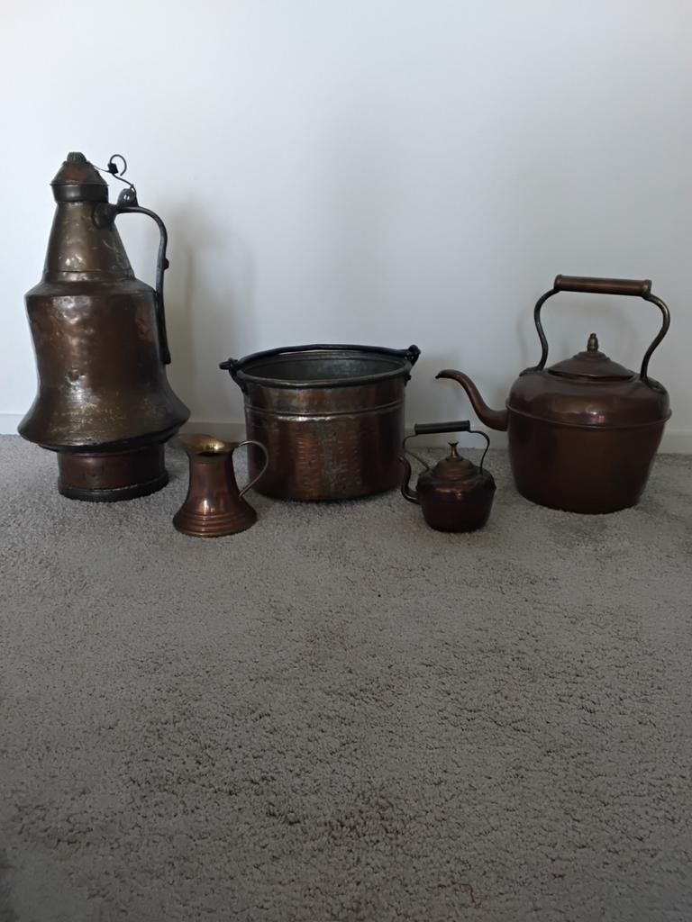 Diverse koperen spullen, Antiek en Kunst, Antiek | Koper en Brons, Ophalen