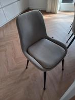 6 prachtige grijs fluwelen eettafel stoelen te koop!, Ophalen, Zo goed als nieuw, Grijs, Vijf, Zes of meer stoelen