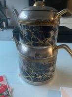 Turkse theepot, Ophalen of Verzenden, Zo goed als nieuw, Rvs, Overige typen